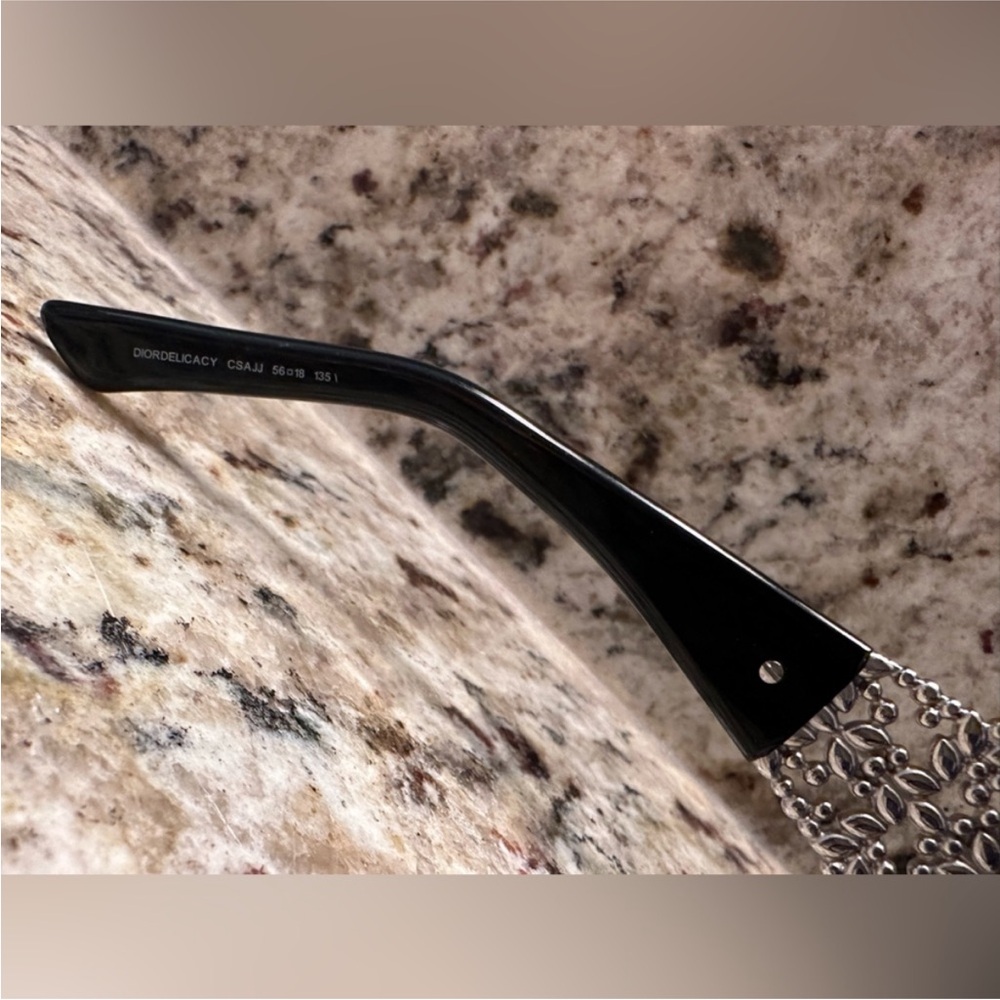 Christian Dior Delicacy Crystal Black Sunglasses Limited Edition RARE Vintage - Picture 8 of 9